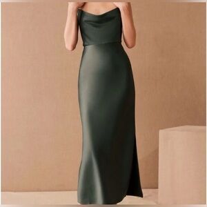 BHLDN by Anthropologie Cowl Neck Slip Midi Dress